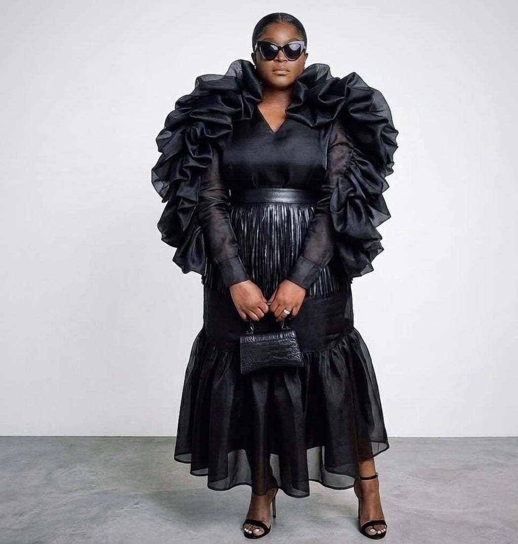 Dramatic ruffle Organza dress